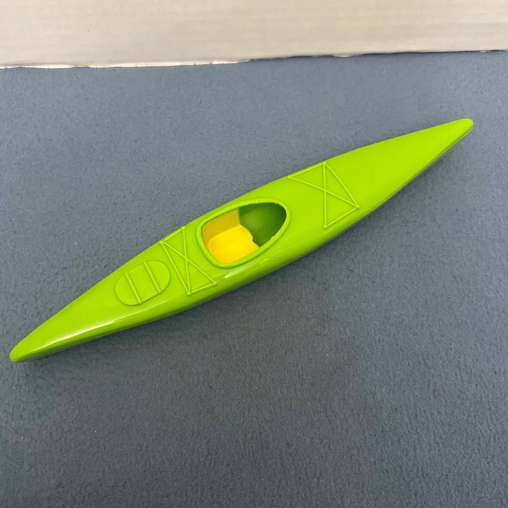 Tree House Kids Lime Green Toy Kayak Yellow Seat Plastic Boat 12.5 Inch